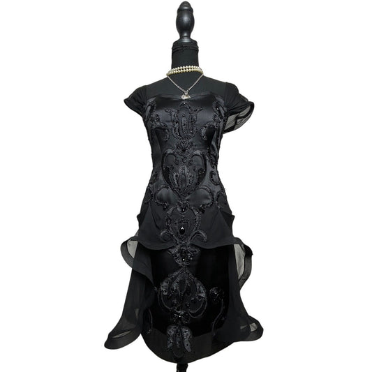 Alex Tein Skulpturales Seidenkleid Avantgarde Editorial Euro Art Girl Designer