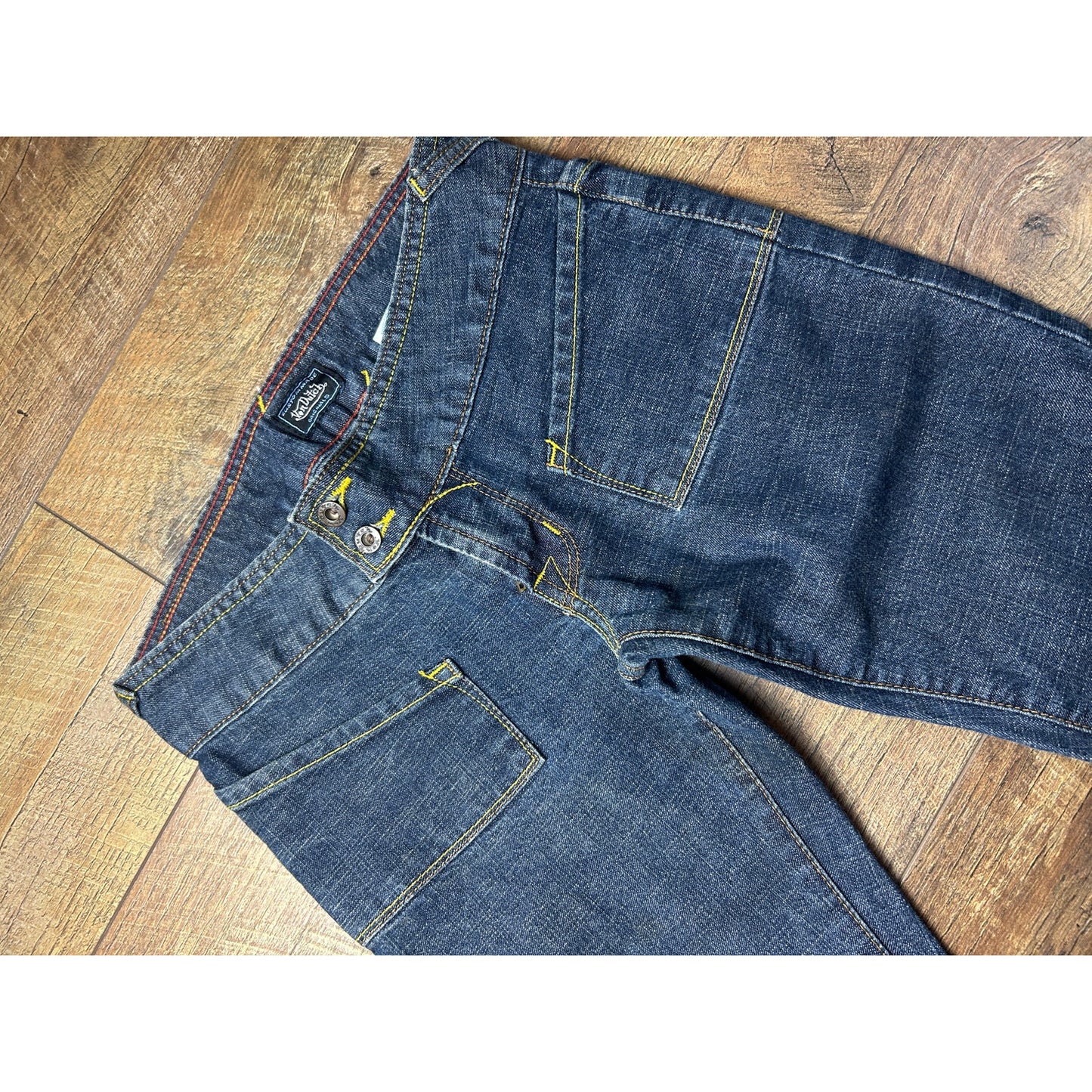 Y2K Von Dutch Low Rise Flare Jeans Indie Sleaze Denim 2000s Vintage