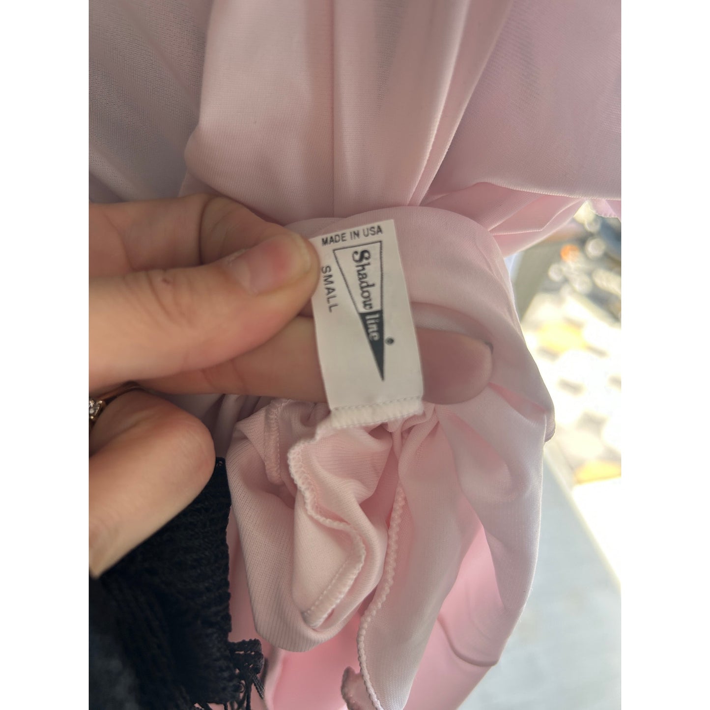 💕 Shadowline Baby Pink Nylon Nachthemd — Größe S