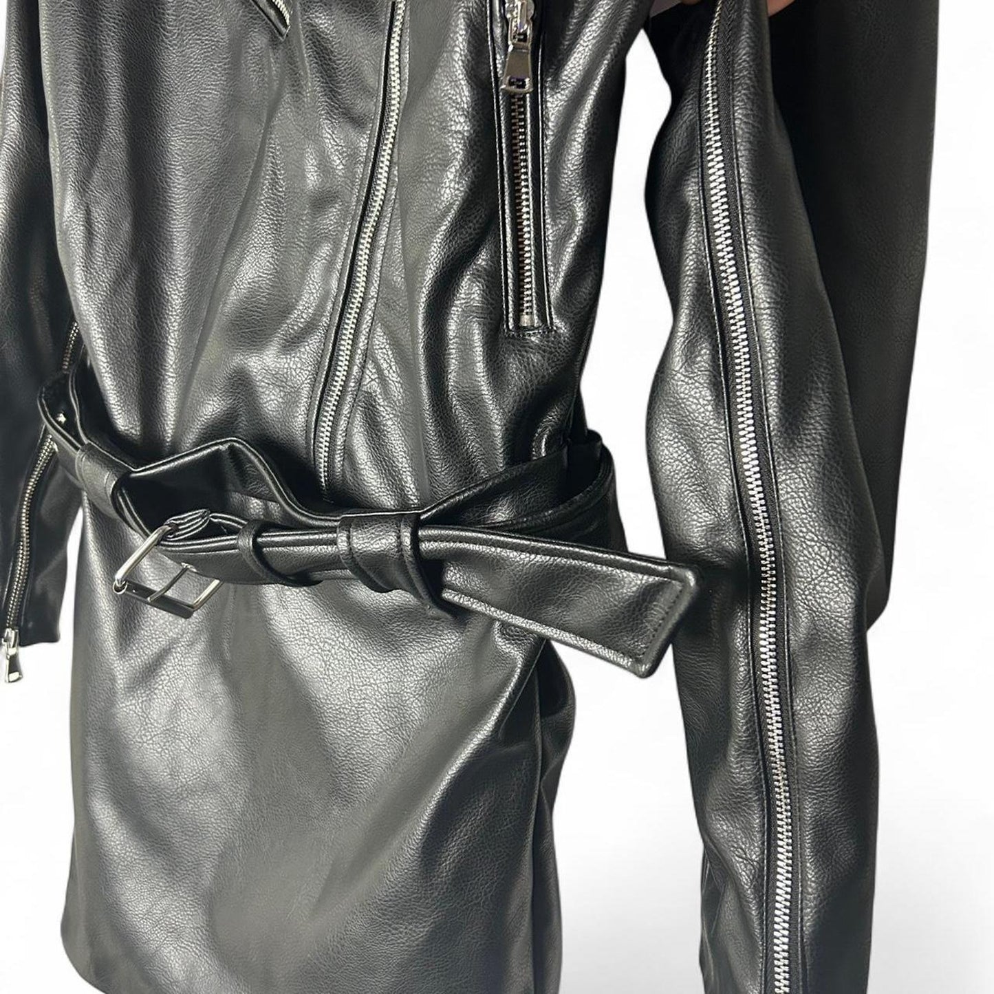 Zara nwt faux leather biker moto jacket