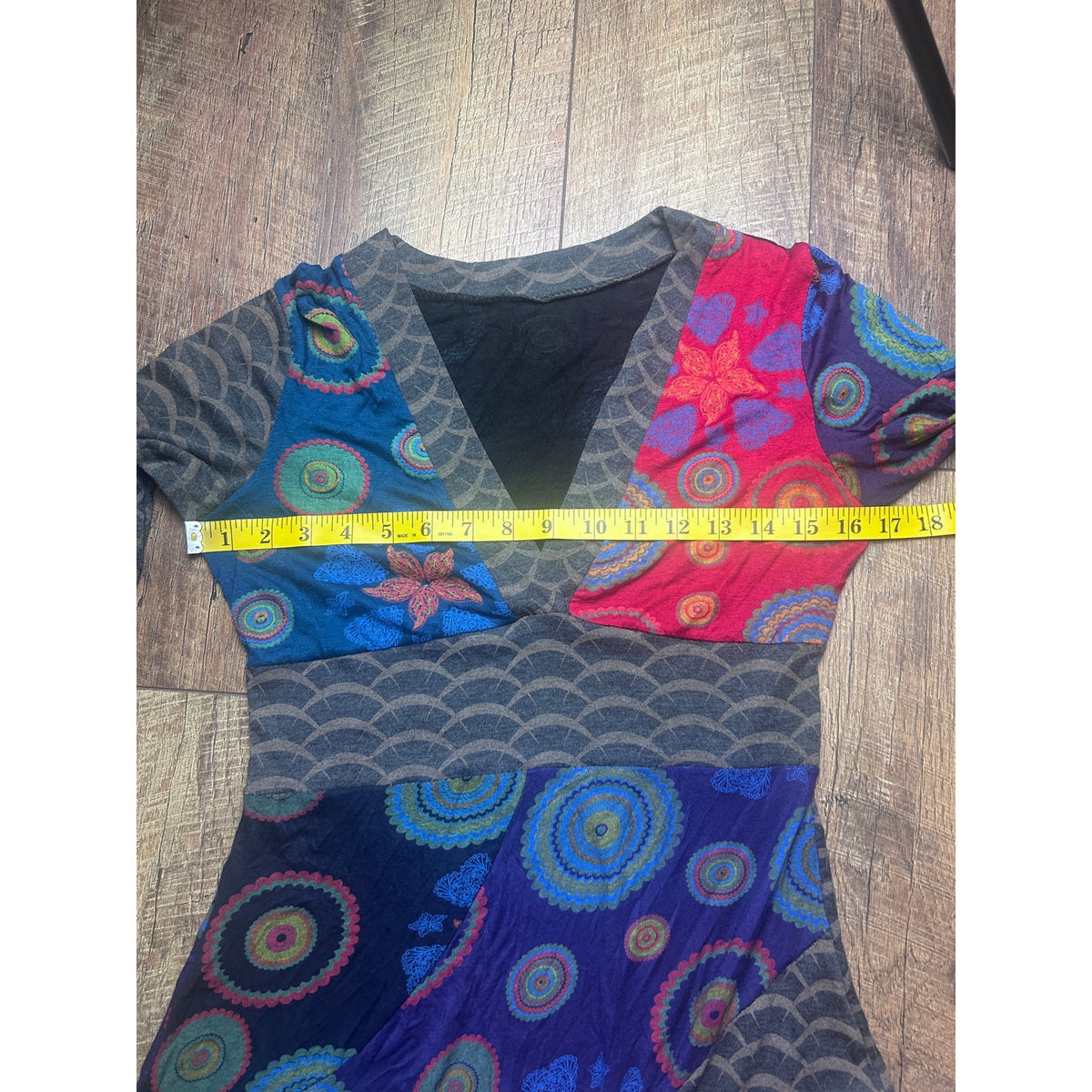 Euro art girl Desigual patchwork babydoll dress