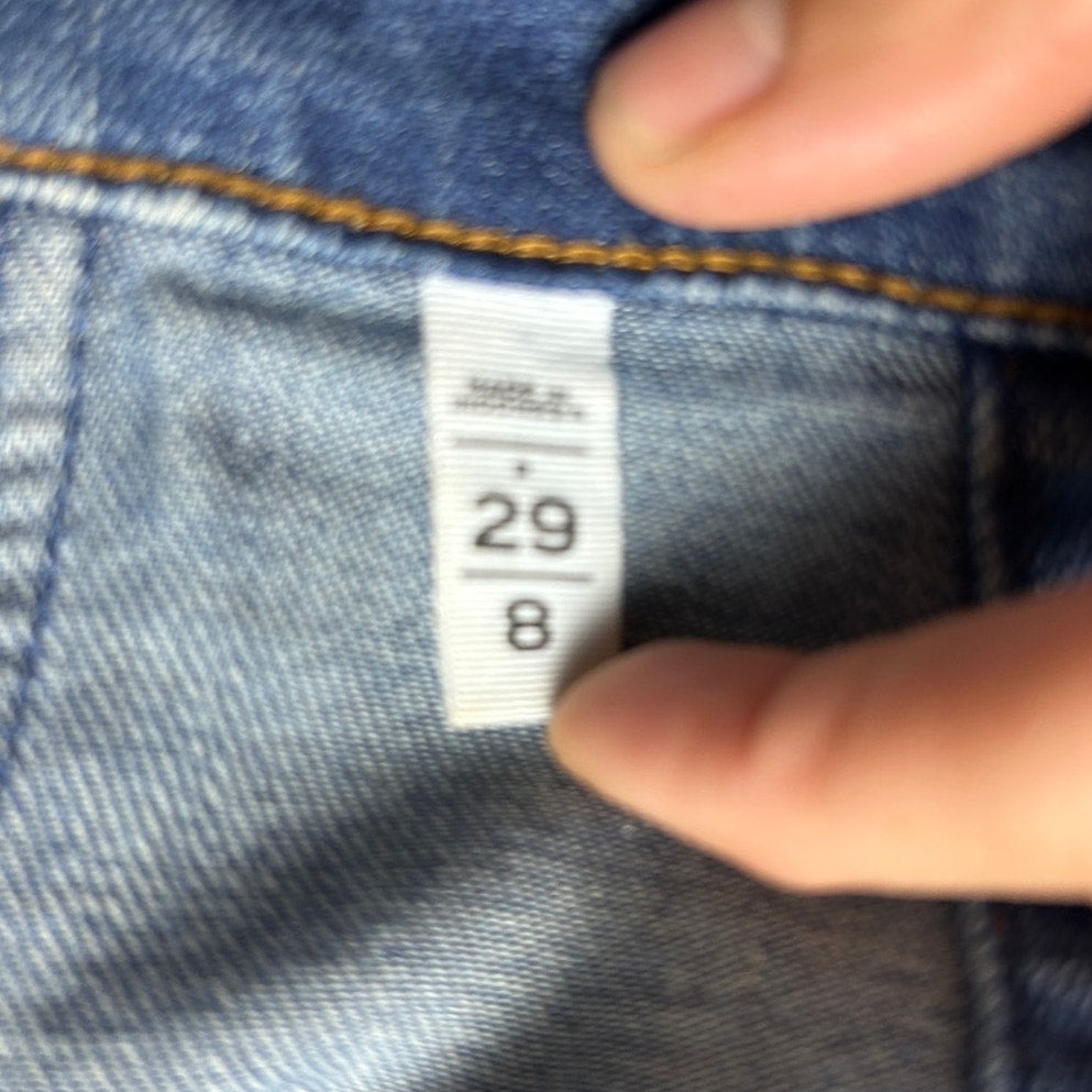 Jupe en jean Ann Taylor LOFT, taille 8, boutonnée sur le devant, décontractée et tendance