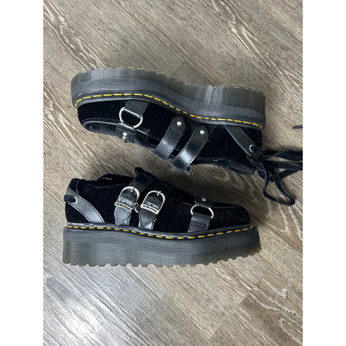 Dr. Martens Wednesday Addams Ramsay Quad Platform Mary Jane Goth Euro Grunge S 7