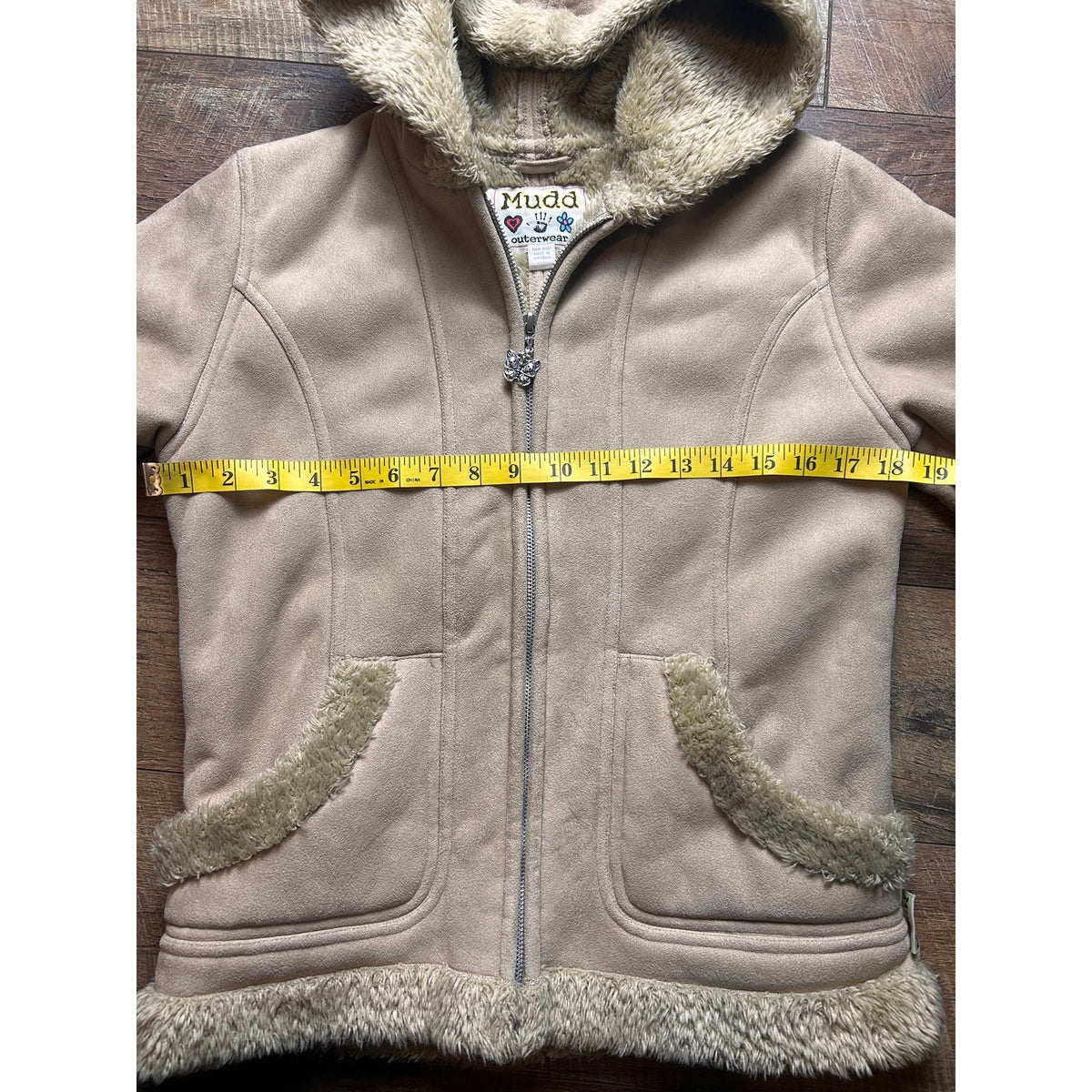 Y2K Mudd Cropped Penny Lane Faux Sherpa Jacket Size s