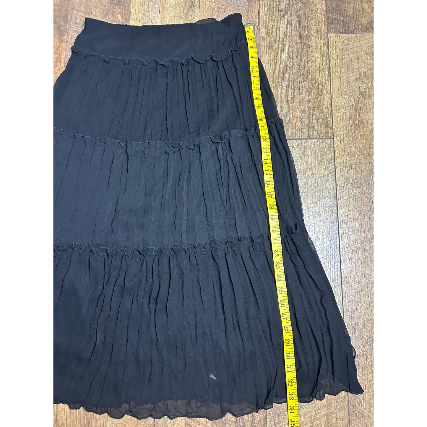 portrait chiffon wrinkle maxi skirt size s/m