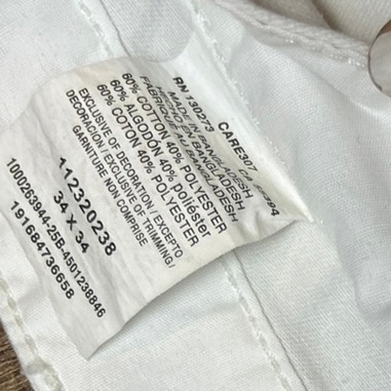 Wrangler carpenter pants white size 34x29