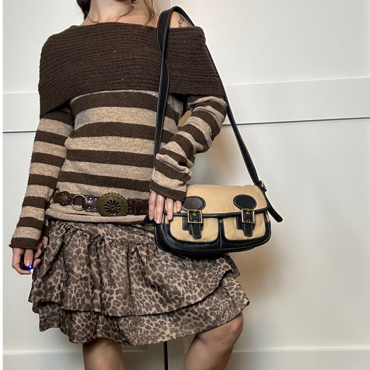 Y2K Indie Sleaze Cheetah Print Bubble Mini Skirt 🖤 Grunge Party Girl VICI Size XL