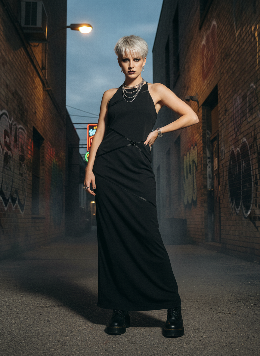 J.R. Nites formal dress on different model